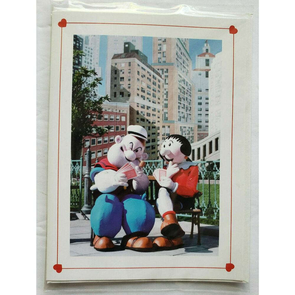 1995 MGM Grand Hotel Popeye and Olive Oyl Card Brand New U156